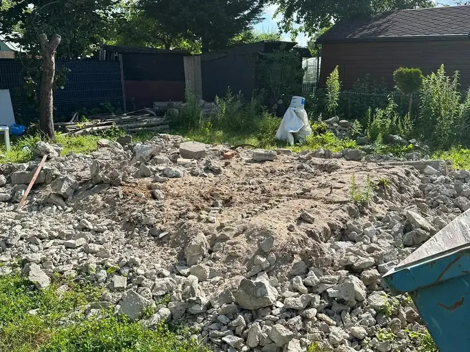 Teren podczas prac rozbiórkowych w Szczecinie